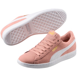 Schuhe Puma Vikky Peach Beige-Puma Weiß W 362624 25 rosa 1