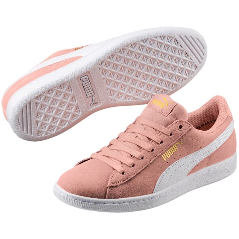 Schuhe Puma Vikky Peach Beige-Puma Weiß W 362624 25 rosa 1