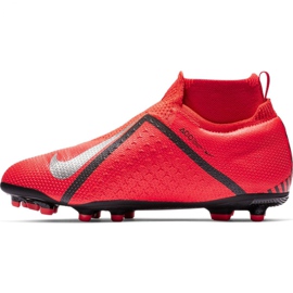 Nike Phantom Vsn Elite Df Mg Jr AO3289-600 Fußballschuhe mehrfarbig rot 2