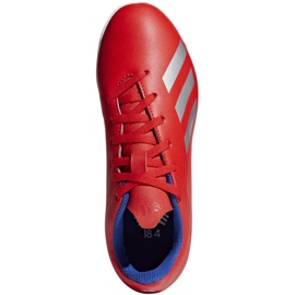 Hallenschuhe adidas X 18.4 In Jr BB9410 mehrfarbig rot 1