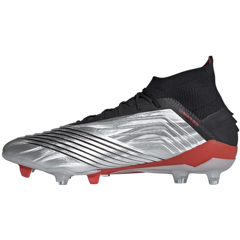 Adidas Predator 19.1 Fg M F35607 Fußballschuhe grau silber- 1