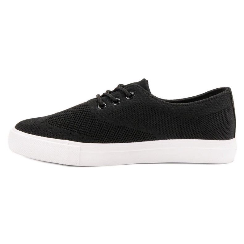 SHELOVET Schwarze Textil-Sneakers 1