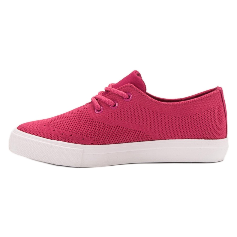 SHELOVET Rosa Textil-Sneakers 1