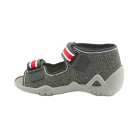 Jungen Hausschuhe Napa Befado 250P089 grau rot 2