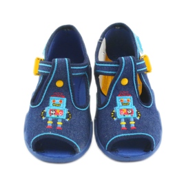 Jungen Hausschuhe Befado 217P103 marineblau navy blau 3