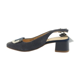 Caprice Damensandale mit 29500 Schnalle navy blau 2