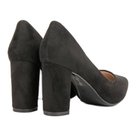 Diamantique Schwarze Wildleder Pumps 1