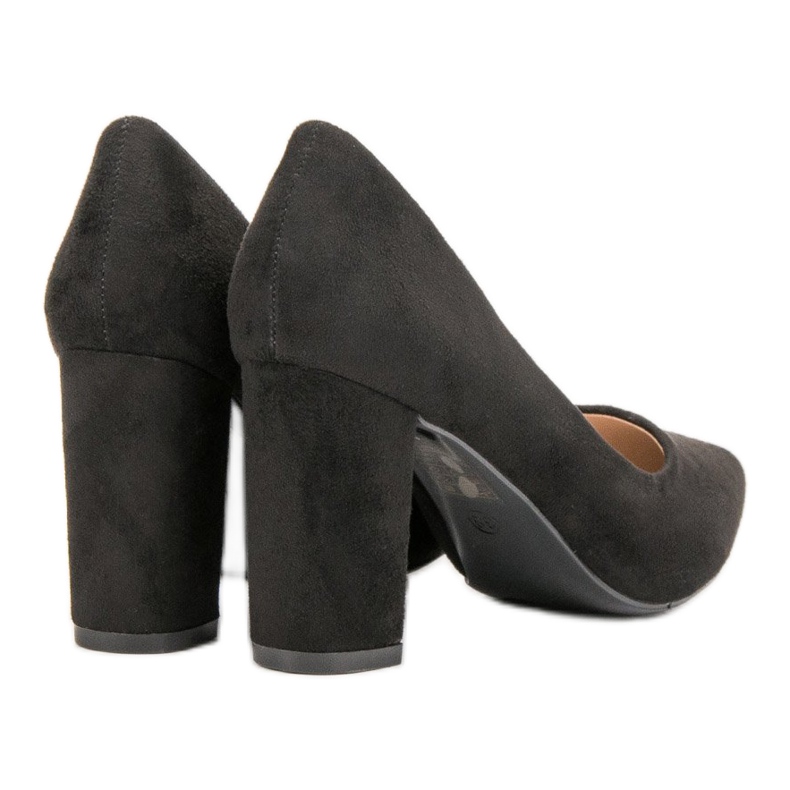 Diamantique Schwarze Wildleder Pumps 1