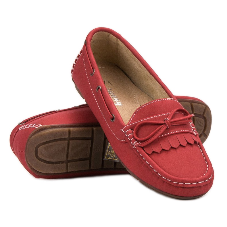 SHELOVET Slipper mit Schleife rot 1