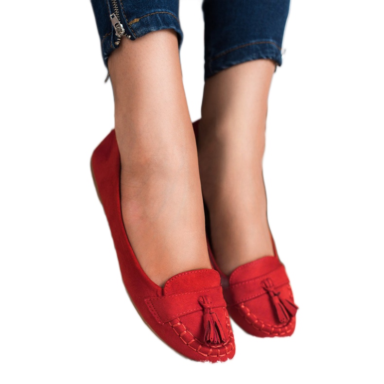 Seastar Ballerinas mit Fransen rot 1
