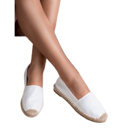 Ideal Shoes Wildleder Slip-On Schuhe weiß 2