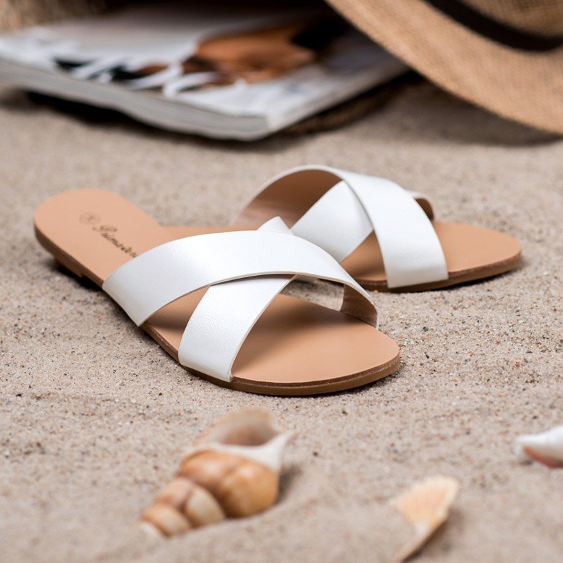 Primavera Bequeme flache Hausschuhe weiß 2