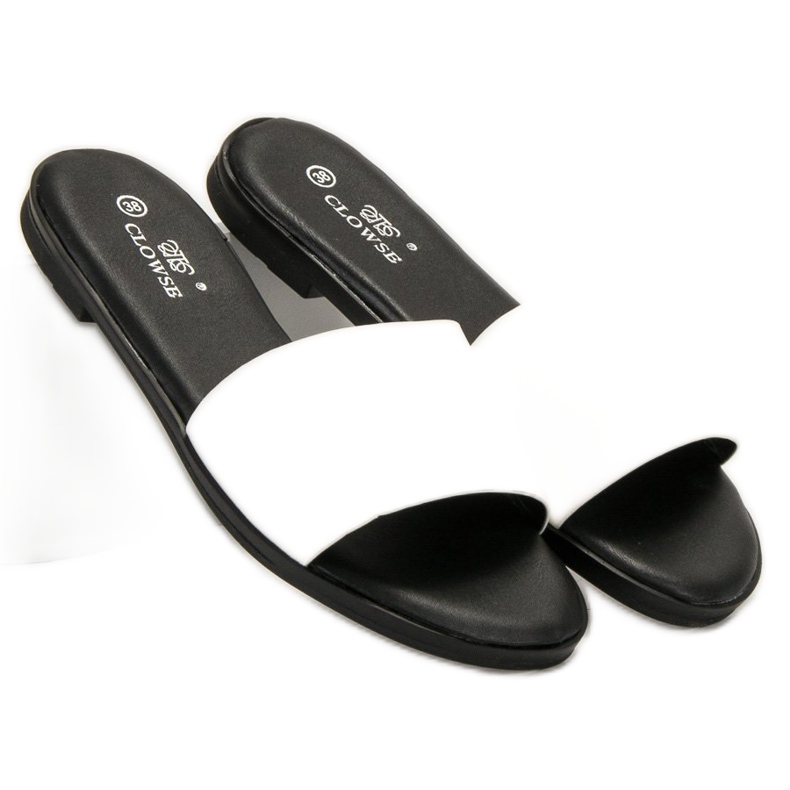 Clowse Klassische weiße Hausschuhe 1