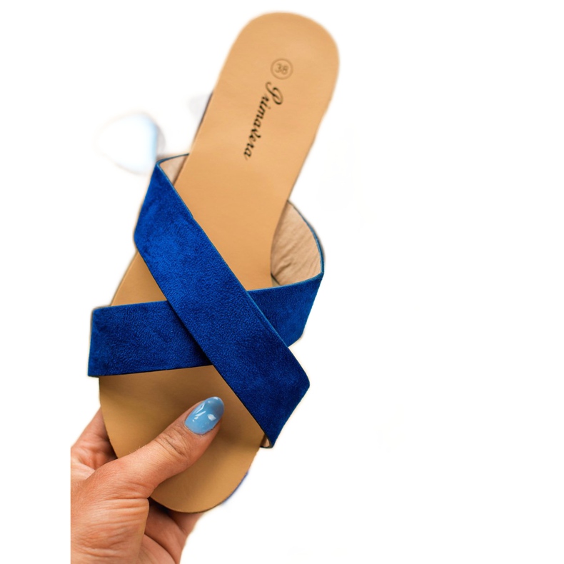 Primavera Bequeme flache Hausschuhe blau 1