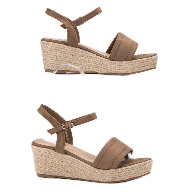 Vices Sandalen auf der Plattform braun 1