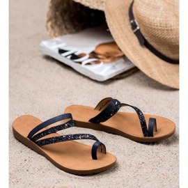 Vinceza Flip-Flops mit Glitzer schwarz 2