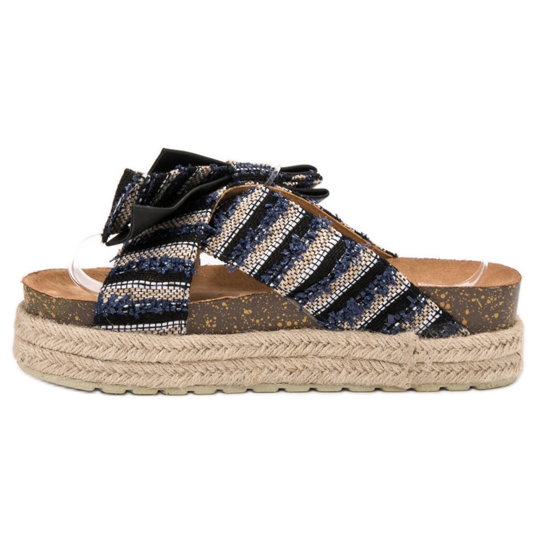 Vices Textilhausschuhe auf der Plattform schwarz 1