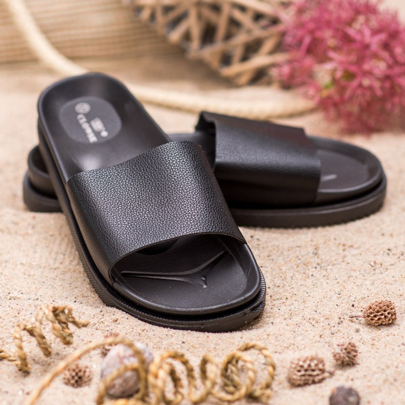 Clowse Schwarze Damen Hausschuhe 2