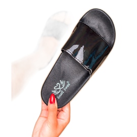 Small Swan Modische schwarze Hausschuhe 2