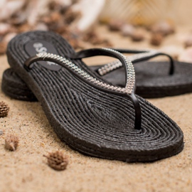 Seastar Flip-Flops mit Zirkonia schwarz 2
