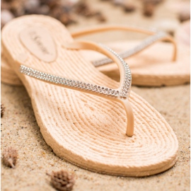 Seastar Flip-Flops mit Zirkonia braun 1