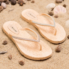Seastar Flip-Flops mit Zirkonia braun 2