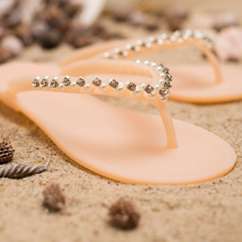 Flip-Flops mit VICES-Dekoration beige 1