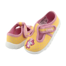 Befado Kinderschuhe 535P001 rosa gelb 4