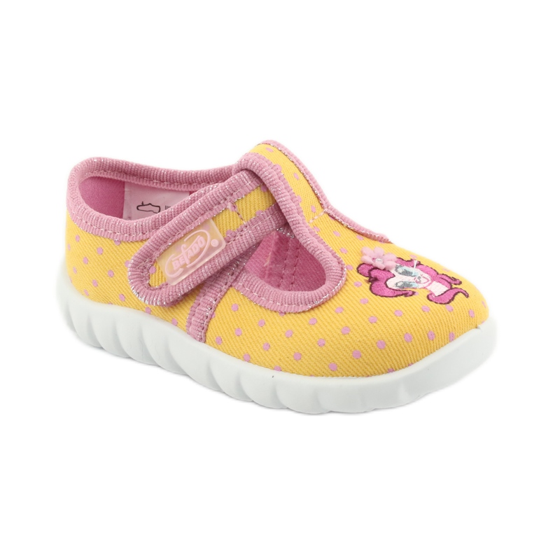 Befado Kinderschuhe 535P001 rosa gelb 1