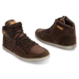 XF117 Camel Hohe Sneaker braun 1