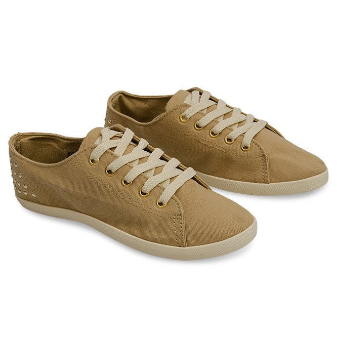 Stoffsneaker mit Nieten VB67 Beige 1