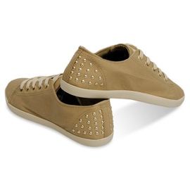 Stoffsneaker mit Nieten VB67 Beige 2
