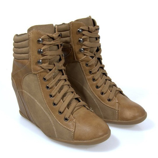 Sneakers Boots On Wedge 562 Khaki braun grün 1