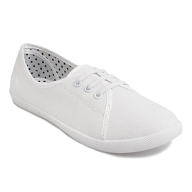 Gebundene Sneakers Slip On BE43 Weiß 2