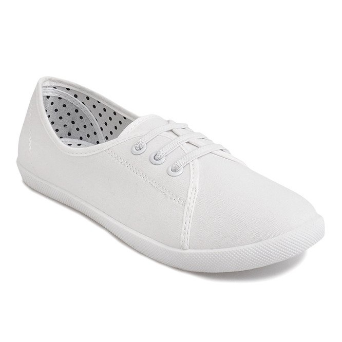 Gebundene Sneakers Slip On BE43 Weiß 2