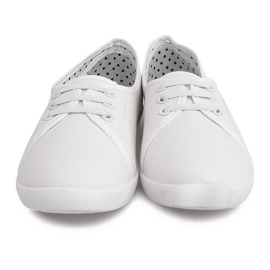 Gebundene Sneakers Slip On BE43 Weiß 1