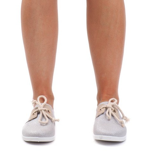 VT79-3 Silberne Schnürsneaker grau 2