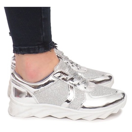 Sportschuhe B8890-1 Silber grau 2
