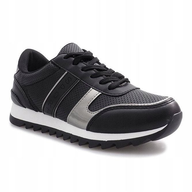 Schwarze Sport-Nachtsneaker 1