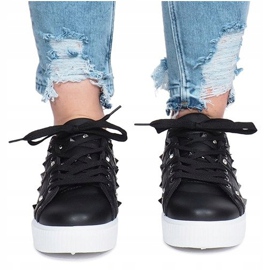 Schwarze Turnschuhe Montpellier Nieten 1