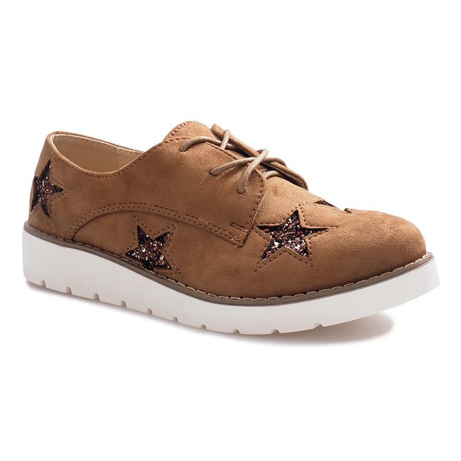 Camel Loafer mit Big Stars braun 1