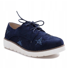 Marineblaue Loafer mit Big Stars 1