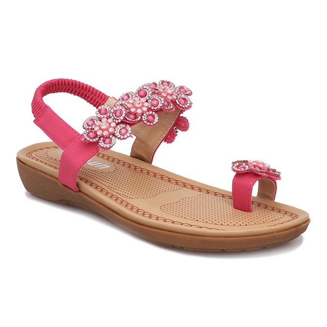 Pink Diamond Flower Sandalen mit Blumen rosa 1