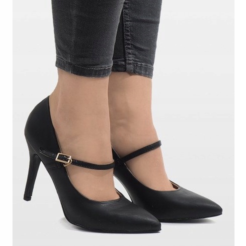 Schwarze klassische High Heels Montr 1