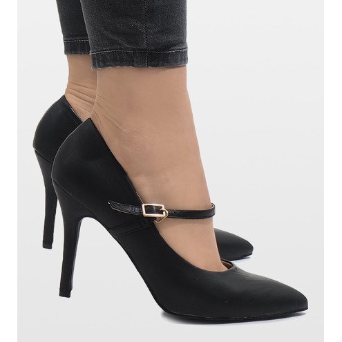 Schwarze klassische High Heels Montr 2
