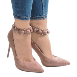 Rosa High Heels Sandalen LE033P 2