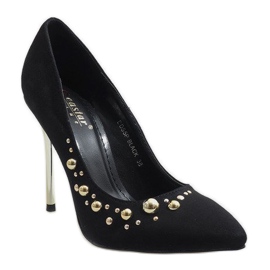 DD55P Schwarze Ohrstecker 1