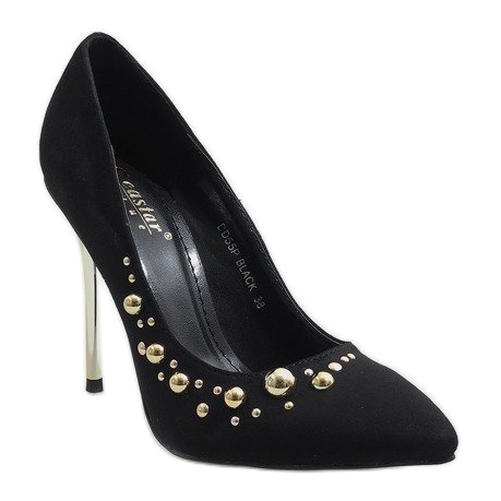 DD55P Schwarze Ohrstecker 1