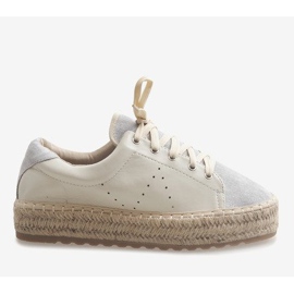 Graue Espadrilles mit Schnürung LX-07 2