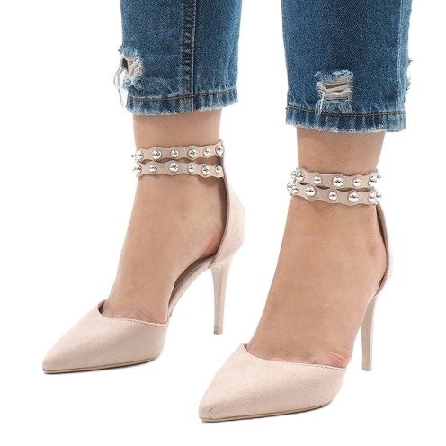 Beige High Heels Sandalen B-51 1